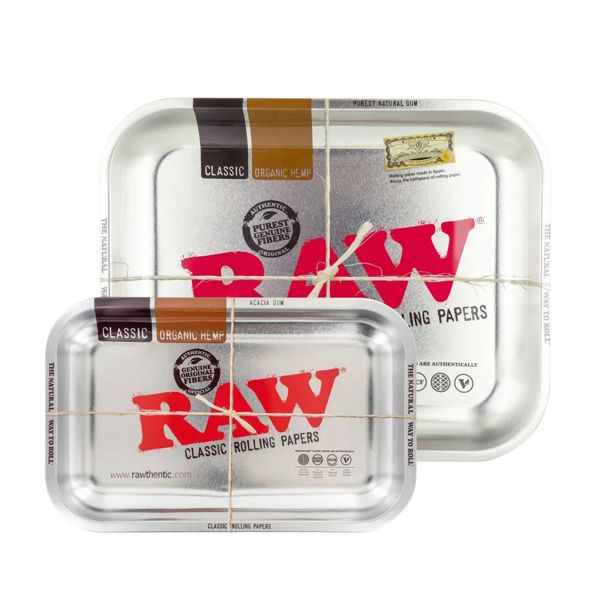 Vassoio per rollare RAW Silver