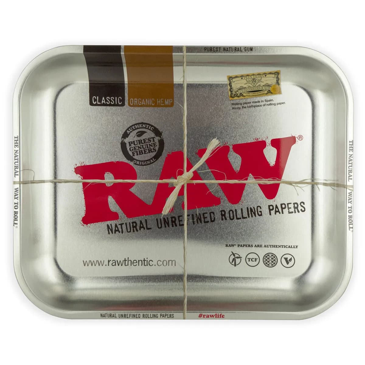 Vassoio per rollare RAW Silver