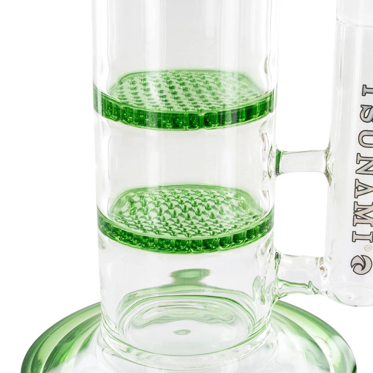 Dab Rig Double Honeycomb 15" (Tsunami Glass)