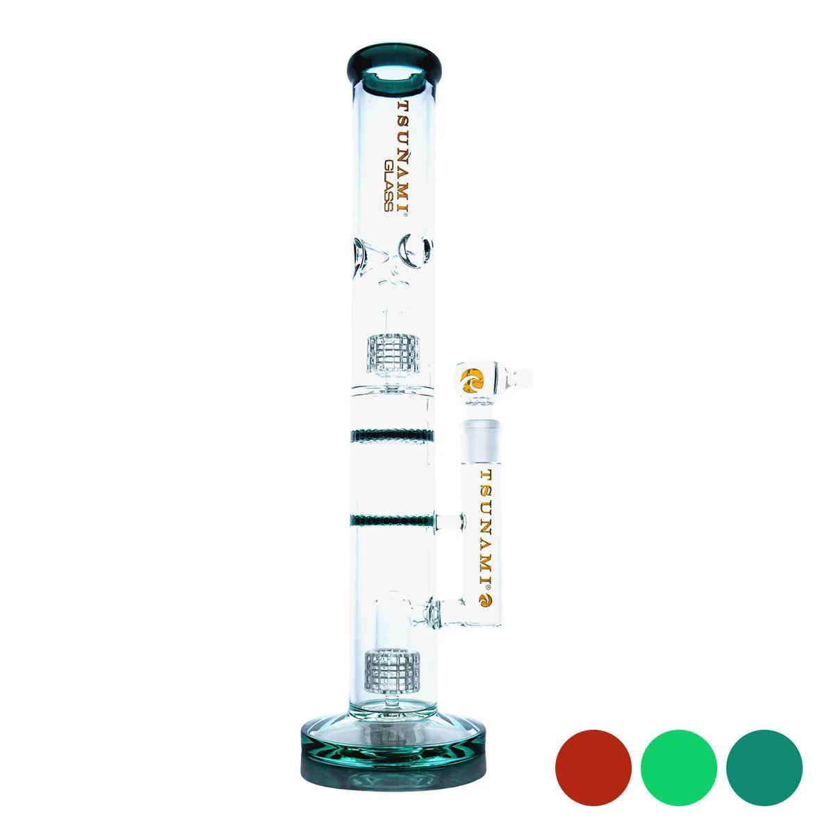 Bong con Matrice a Doppia Cupola e Doppio Honeycomb 16'' (Tsunami Glass)