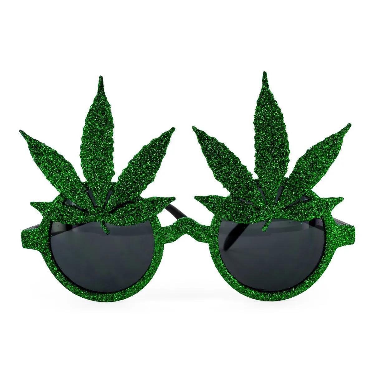 Occhiali da sole a foglia di ganja