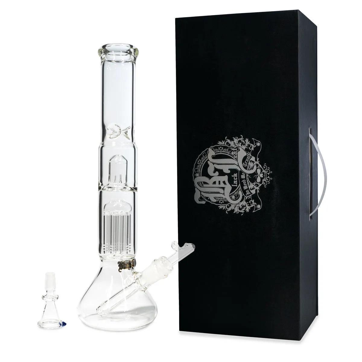 Bong in vetro per erbe e oli Black Leaf