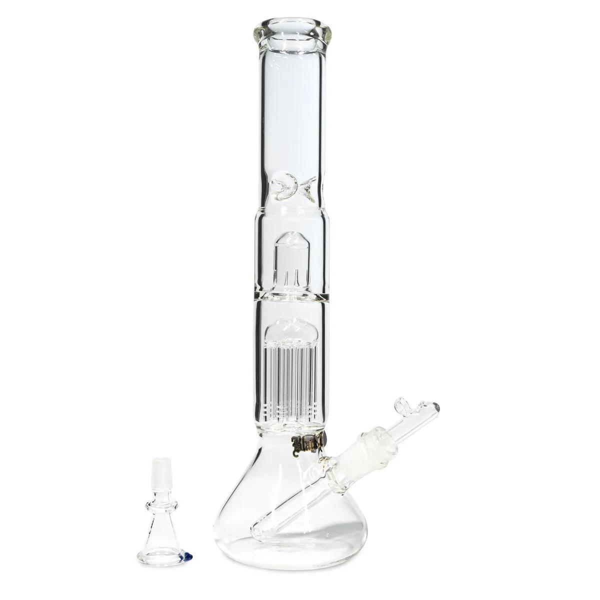 Bong in vetro per erbe e oli Black Leaf