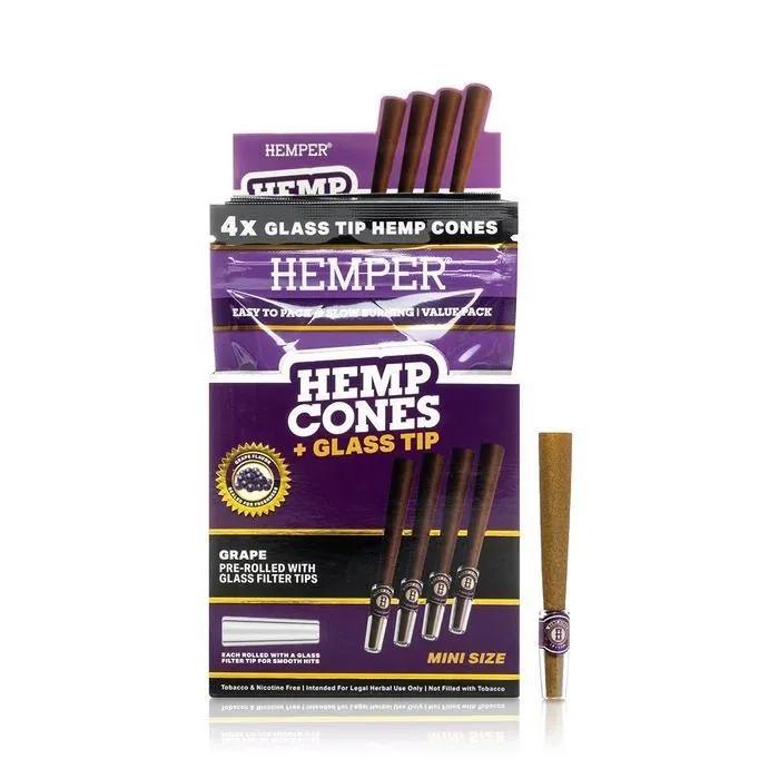 Hemper Coni in canapa 1¼ + filtro in vetro conf. 4 pezzi