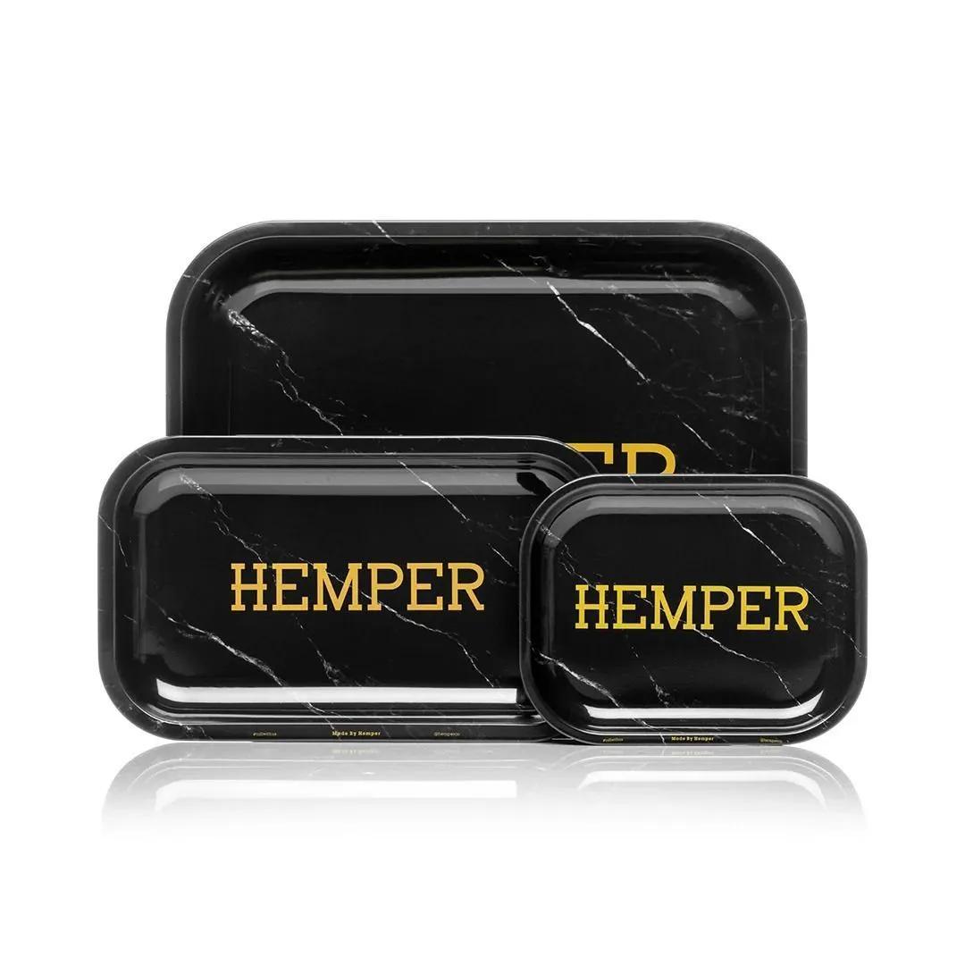 Vassoio per rollare Hemper Luxe Black Marble