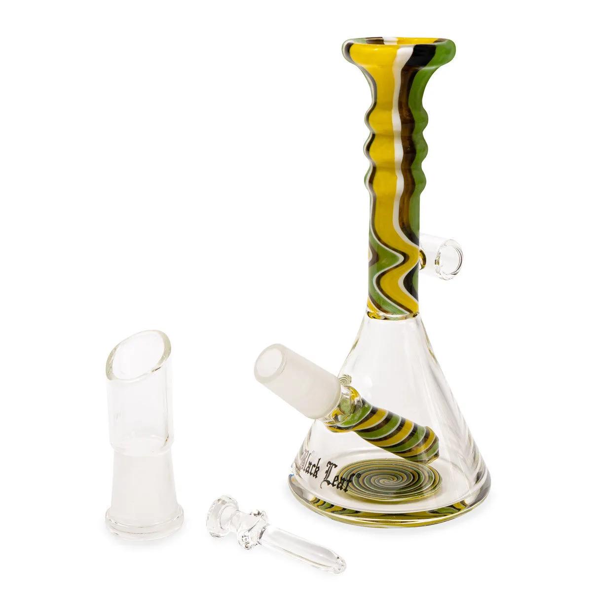 Mini oil bong con spirale verde