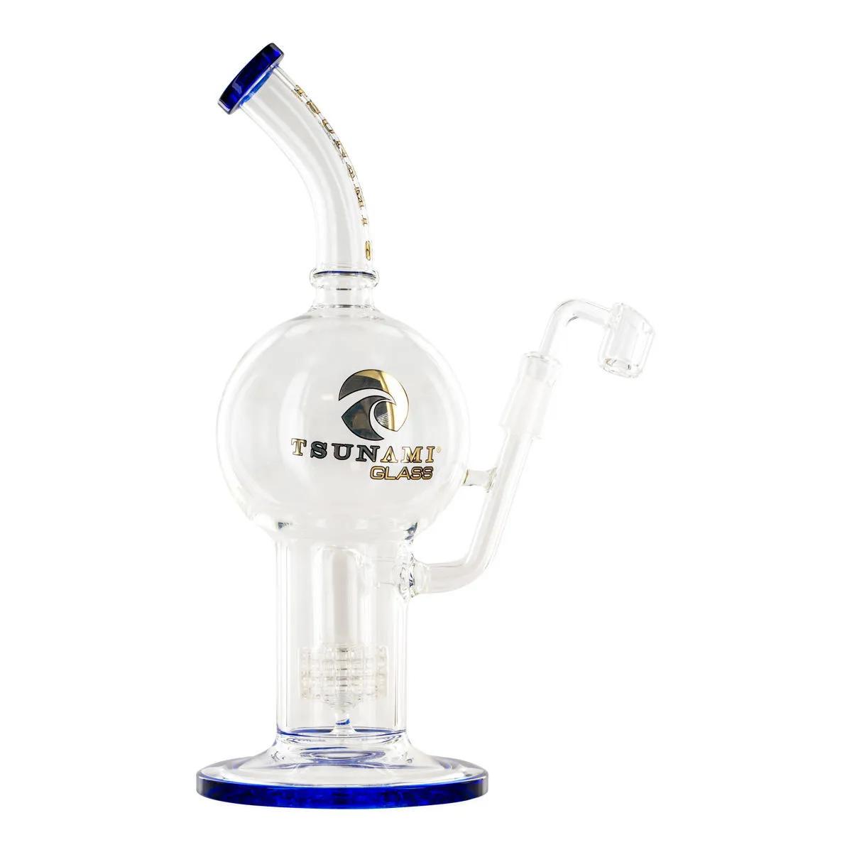 Dab Rig Globo con Percolatore Shower Head 11'' (Tsunami Glass)