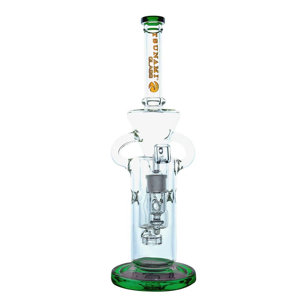 Dab Rig Shower Head Swiss Recycler 13'' (Tsunami Glass)