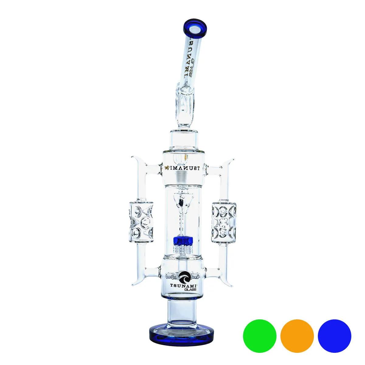 Bong Recycler con Sprinkler Shower Head 20'' (Tsunami Glass)