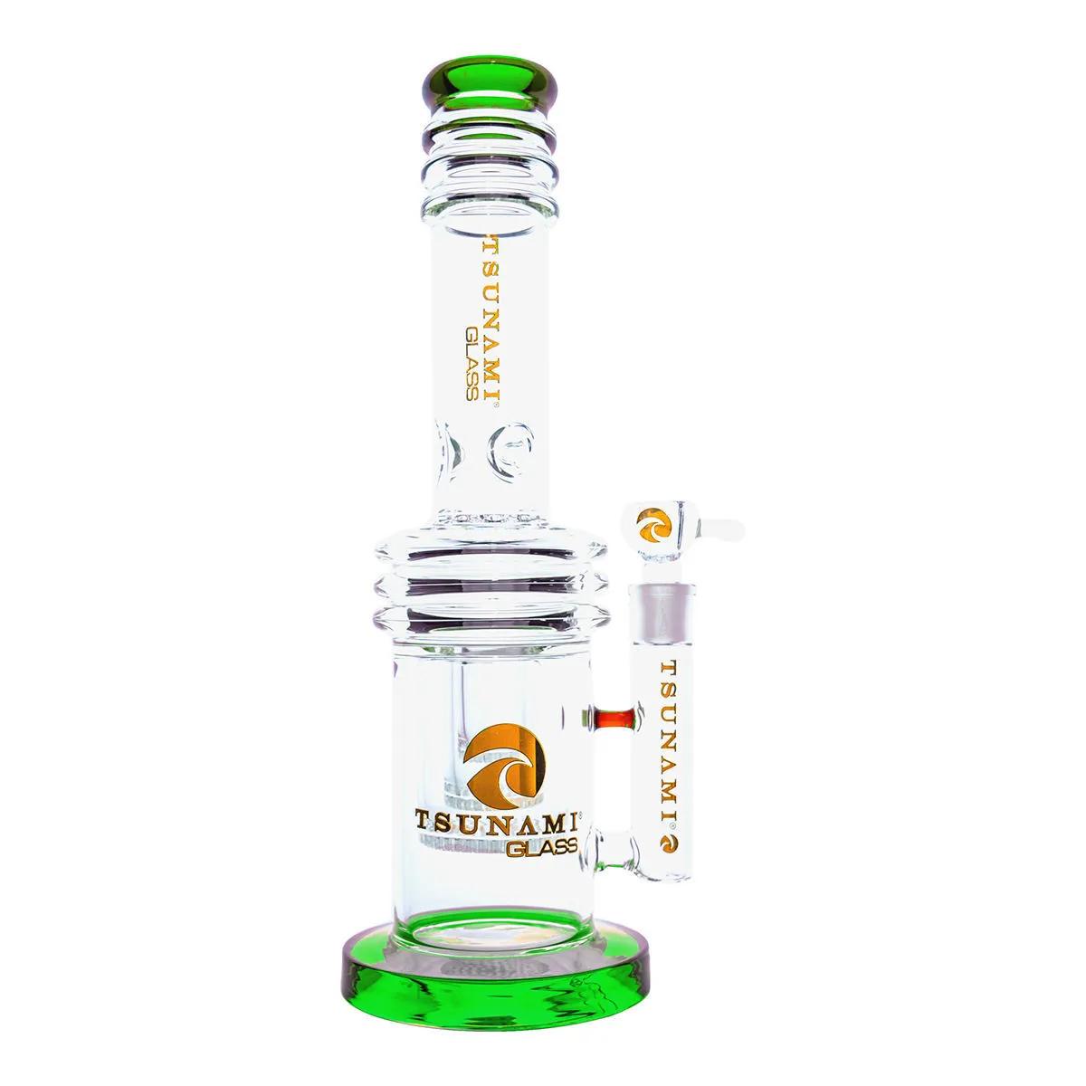 Bong con Perc a Cuore Triplo Honeycomb 17'' (Tsunami Glass)