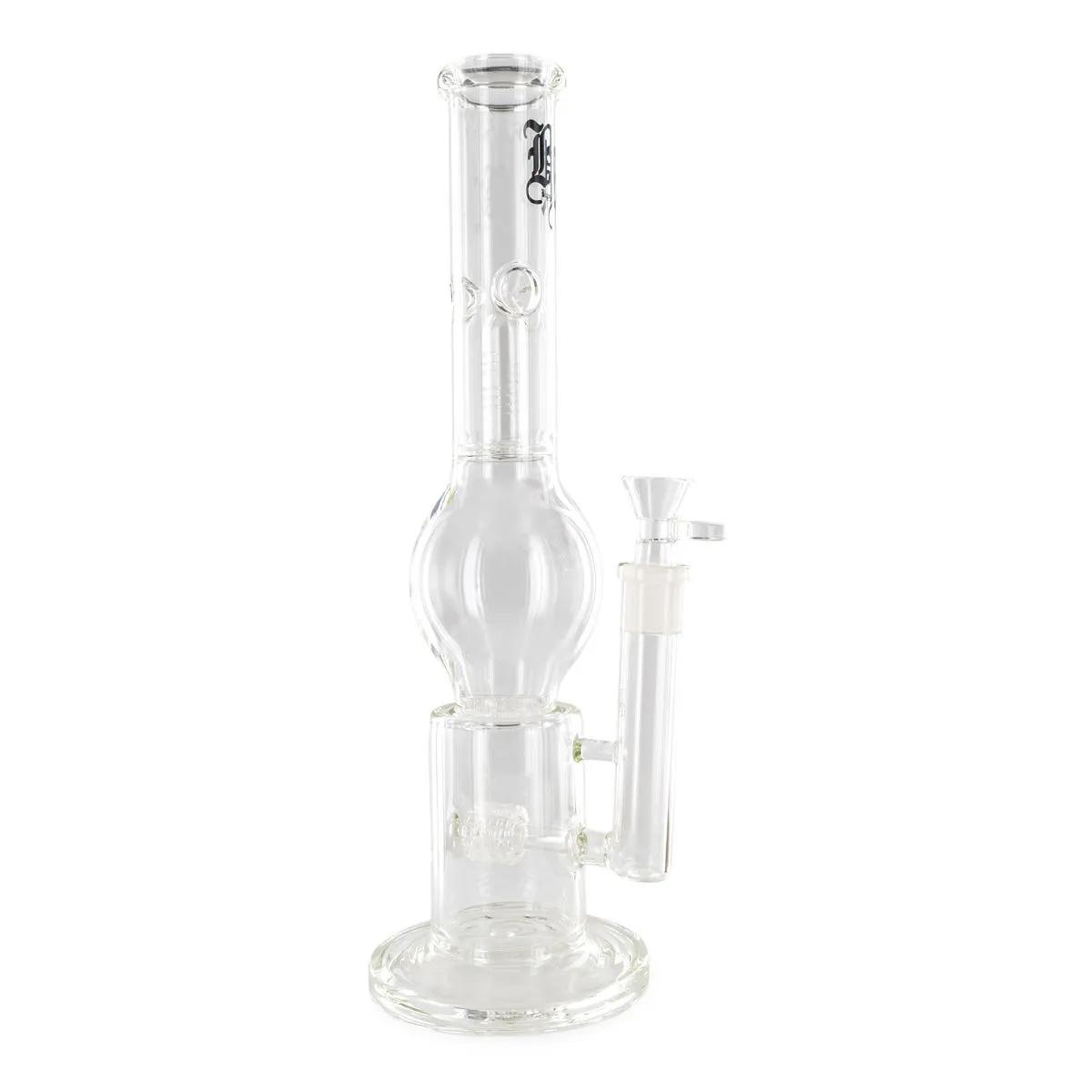 Bong in vetro Black Leaf con triplo percolatore