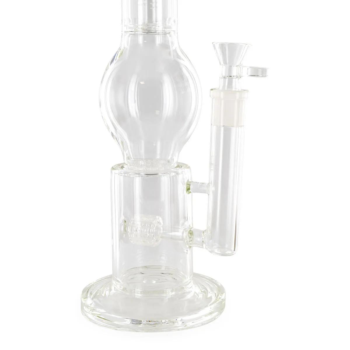 Bong in vetro Black Leaf con triplo percolatore