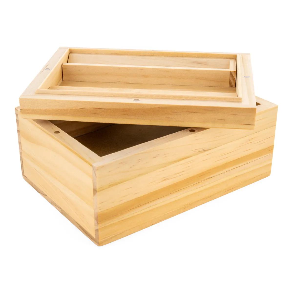 Scatola setaccio in legno
