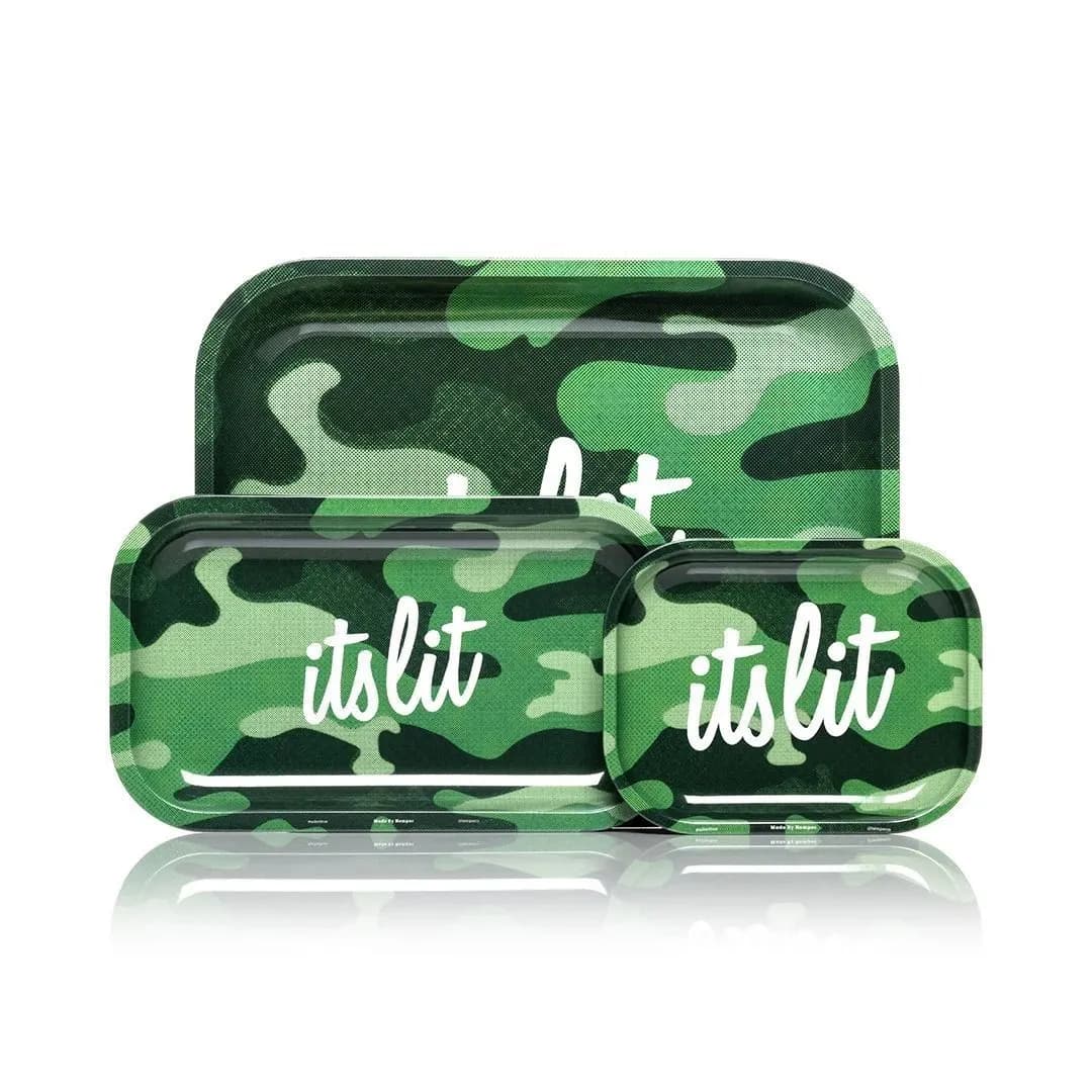 It's Lit! Vassoio per rollare mimetico verde chiaro