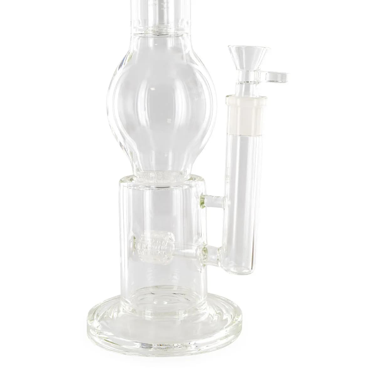 Bong in vetro Black Leaf con triplo percolatore