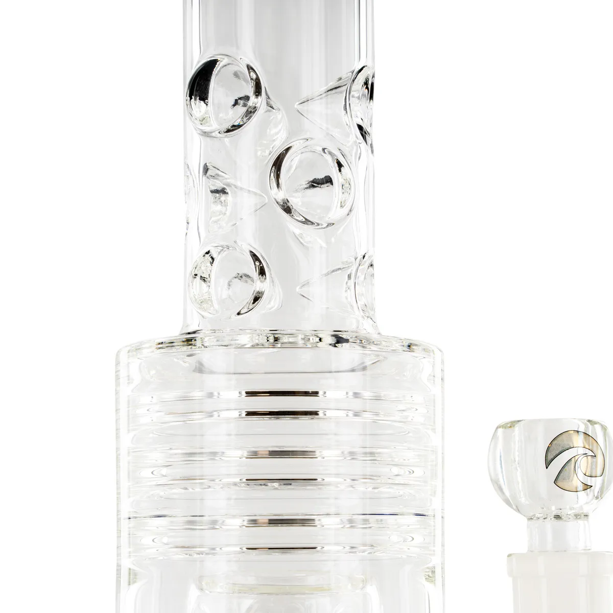Bong Tsunami Glass 20'' con percolatori barrel, showerhead, drum e honeycomb — immagine 4