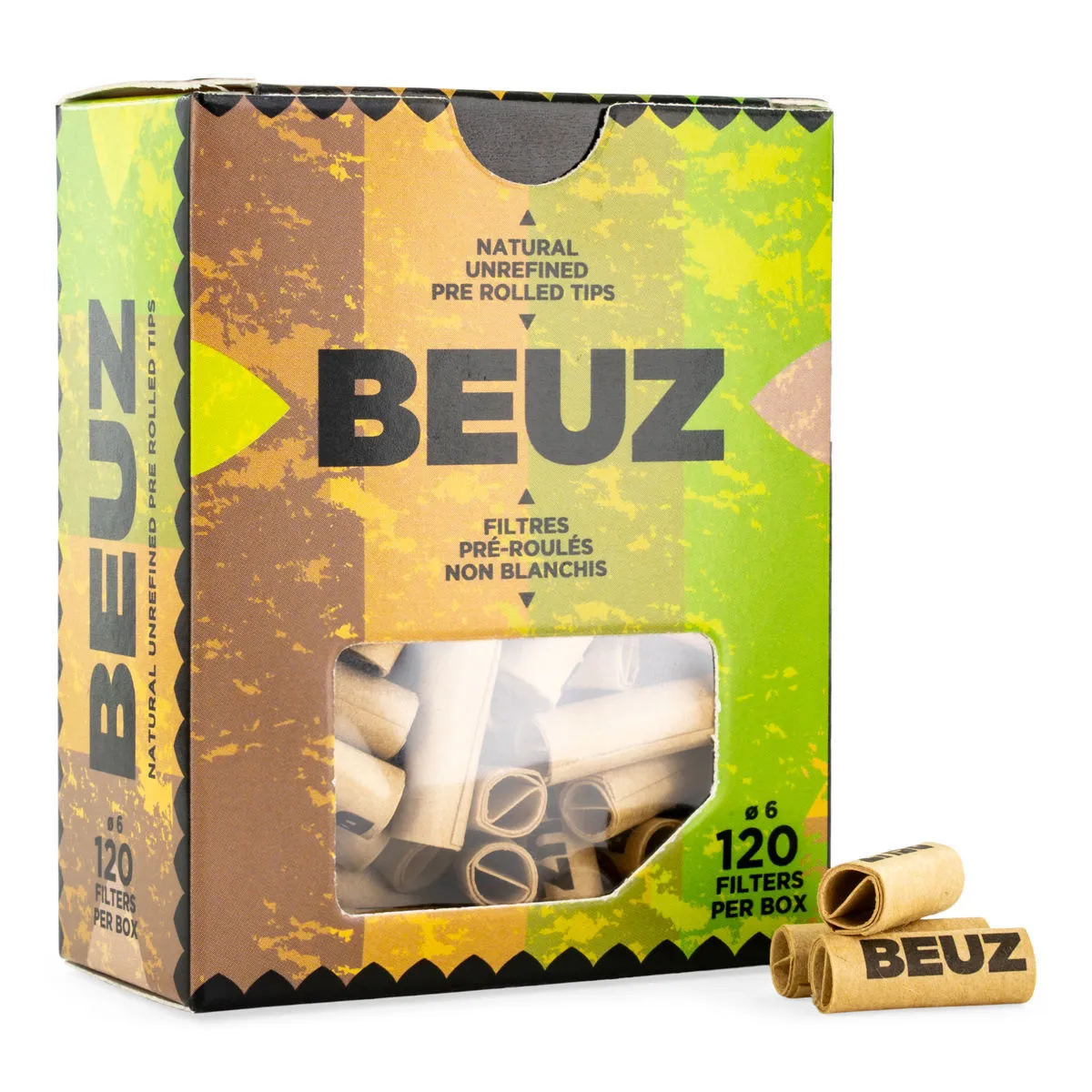 BEUZ Filtri Prerollati Marroni (120 pz)