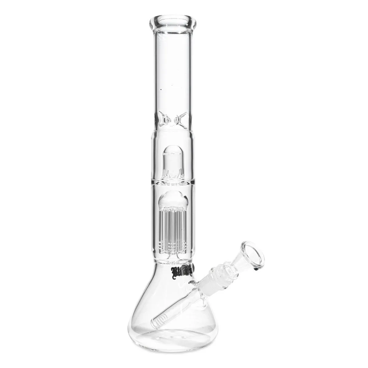 Black Leaf Icebong in vetro con percolatore e diffusore a cupola