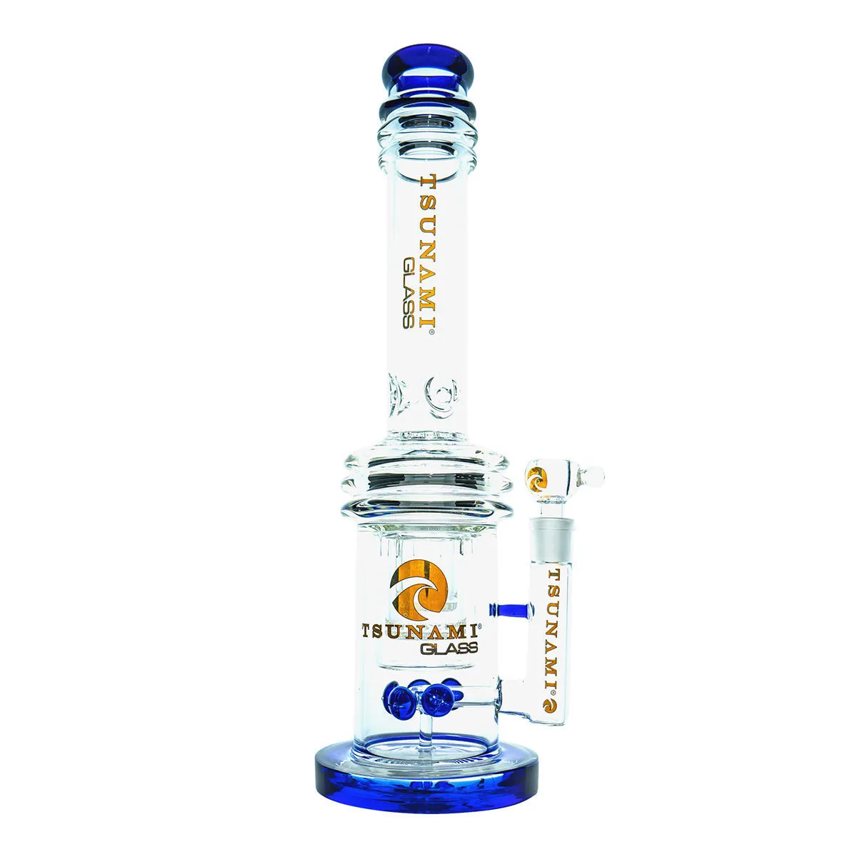 Bong Button con Doppio Percolatore a Nido d'Ape 16'' (Tsunami Glass) — immagine 4
