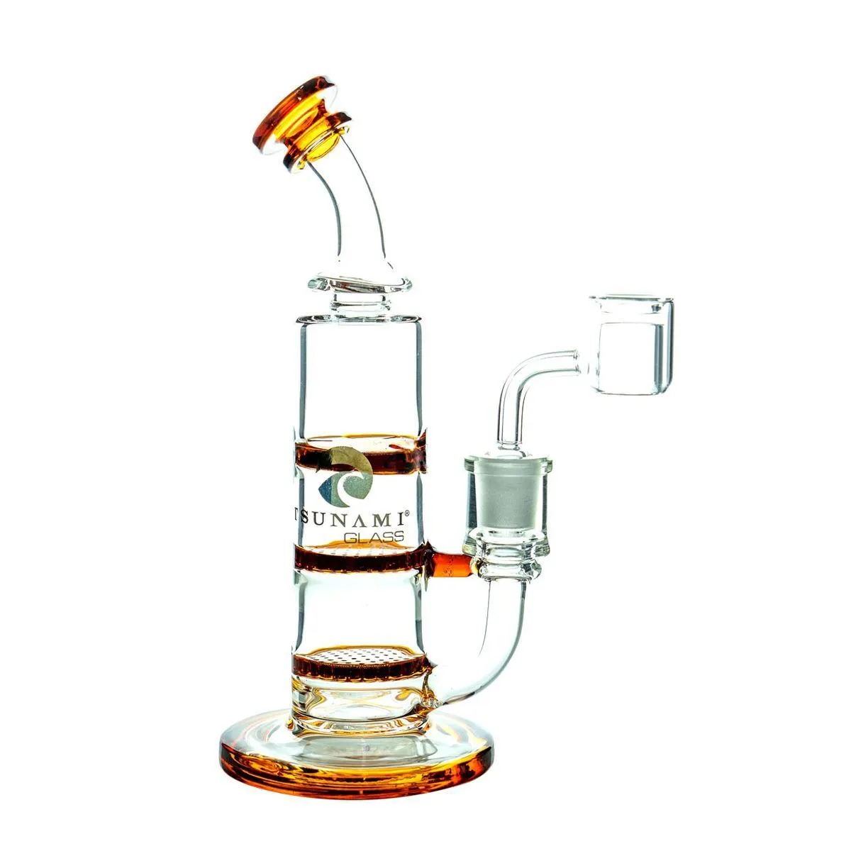 Dab Rig Turbine Doppio Honeycomb 8″ (Tsunami Glass) — immagine 3