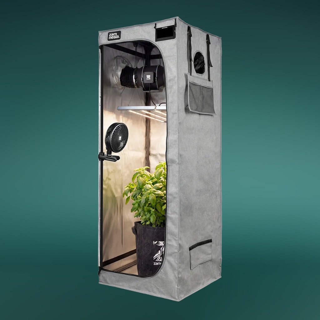 Complete Zamnesia Grow Tent Kit 60x60 shown as a compact indoor growing package.
