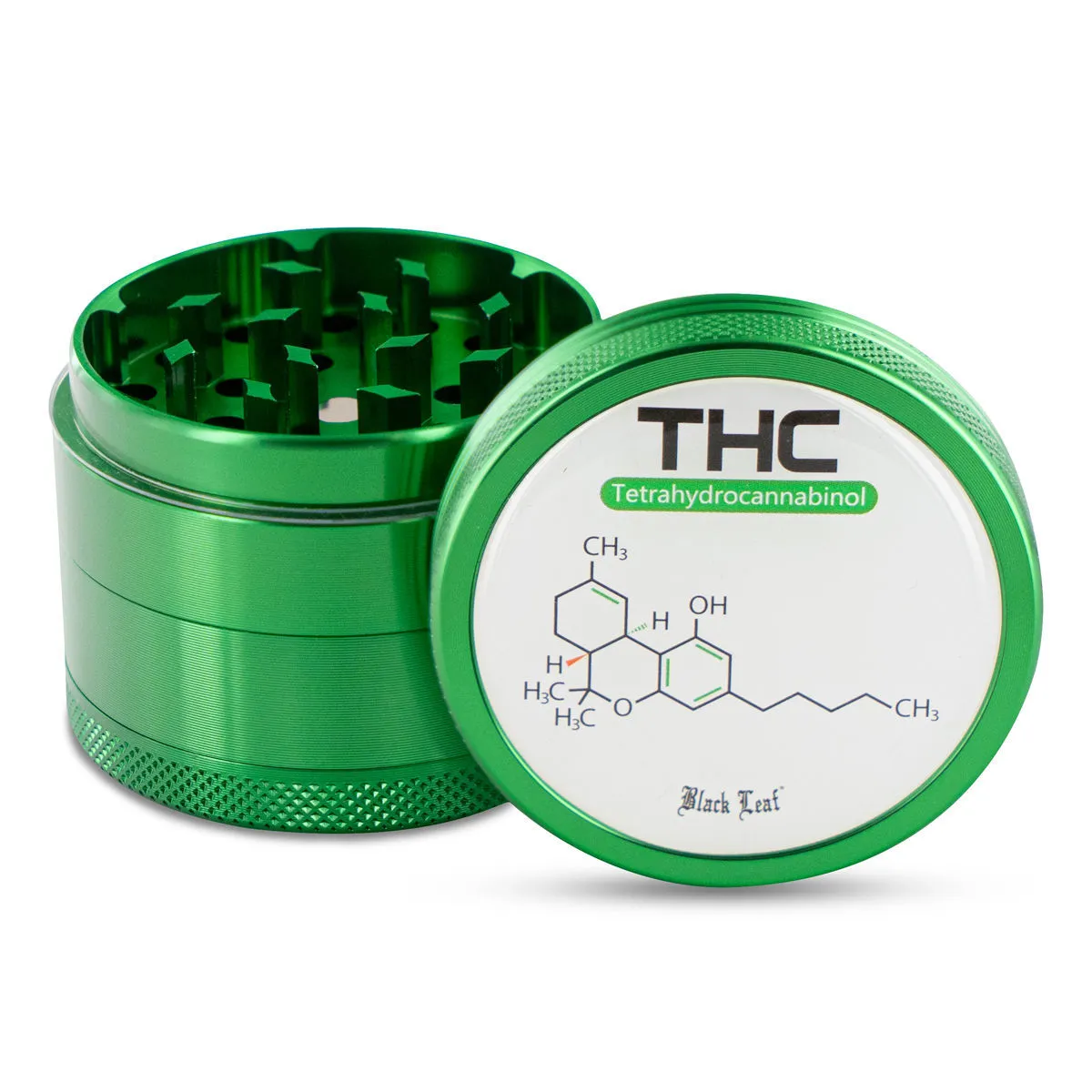 Grinder in Metallo Black Leaf THC — immagine 2