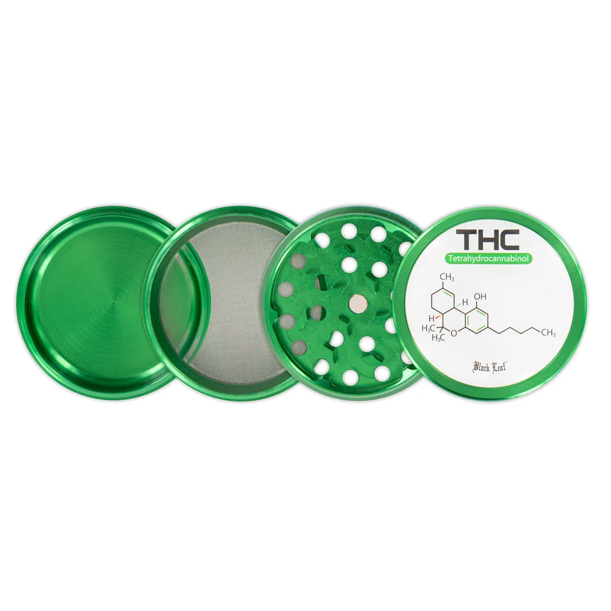 Grinder in Metallo Black Leaf THC — immagine 3