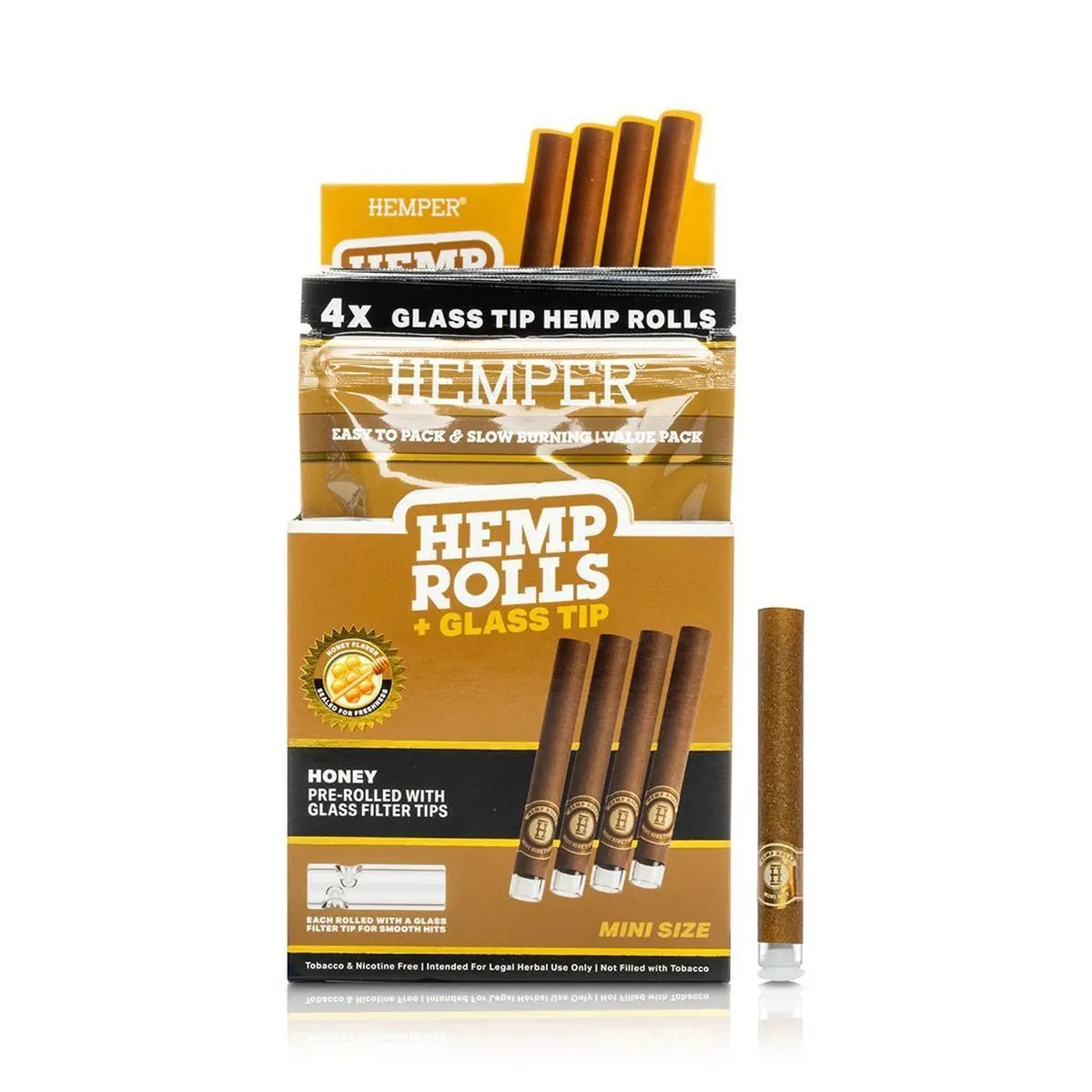 Mini Coni in Canapa Hemper con Filtro in Vetro 4PZ — immagine 3