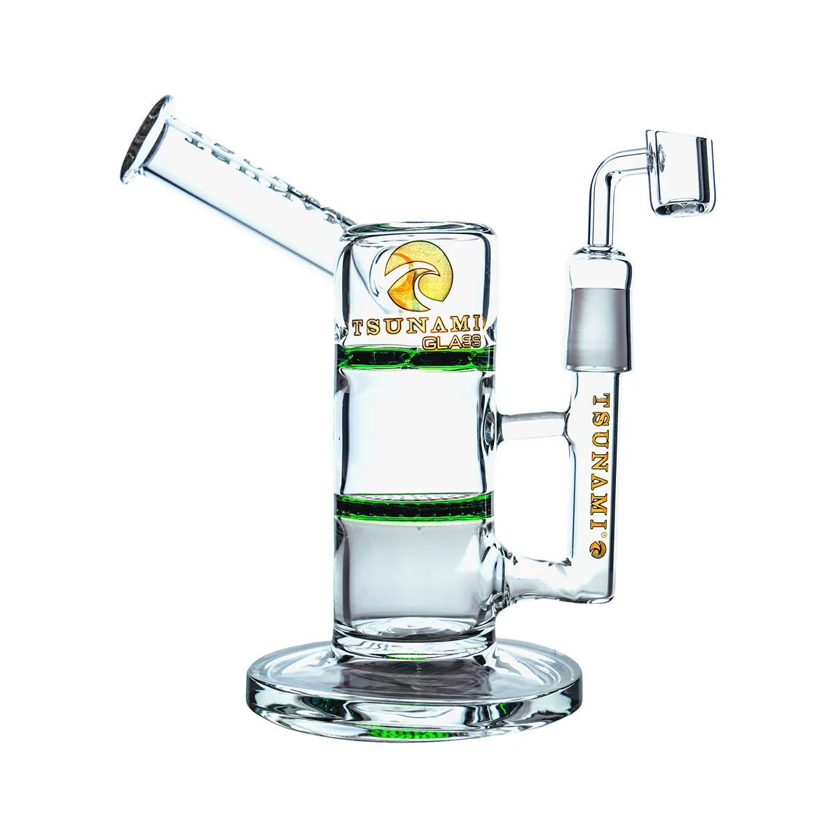 Dab Rig Side Neck Honey Turbine 9" (Tsunami Glass) — immagine 2