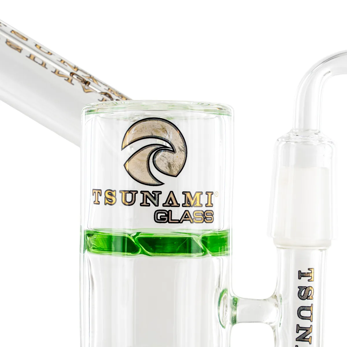Dab Rig Side Neck Honey Turbine 9" (Tsunami Glass) — immagine 4