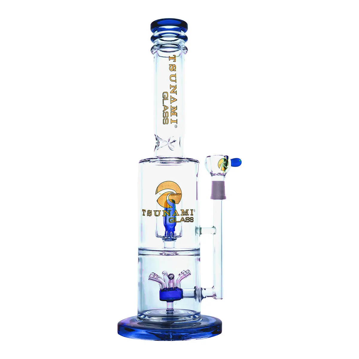 Bong Sprinkler Cube Perc 14'' (Tsunami Glass) — immagine 3