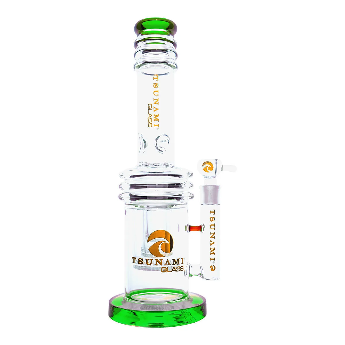 Bong con Perc a Cuore Triplo Honeycomb 17'' (Tsunami Glass) — immagine 2