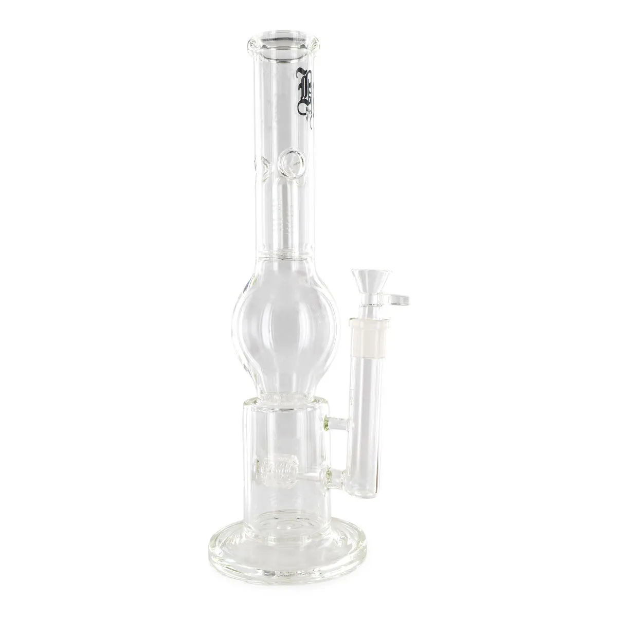 Bong in vetro Black Leaf con triplo percolatore