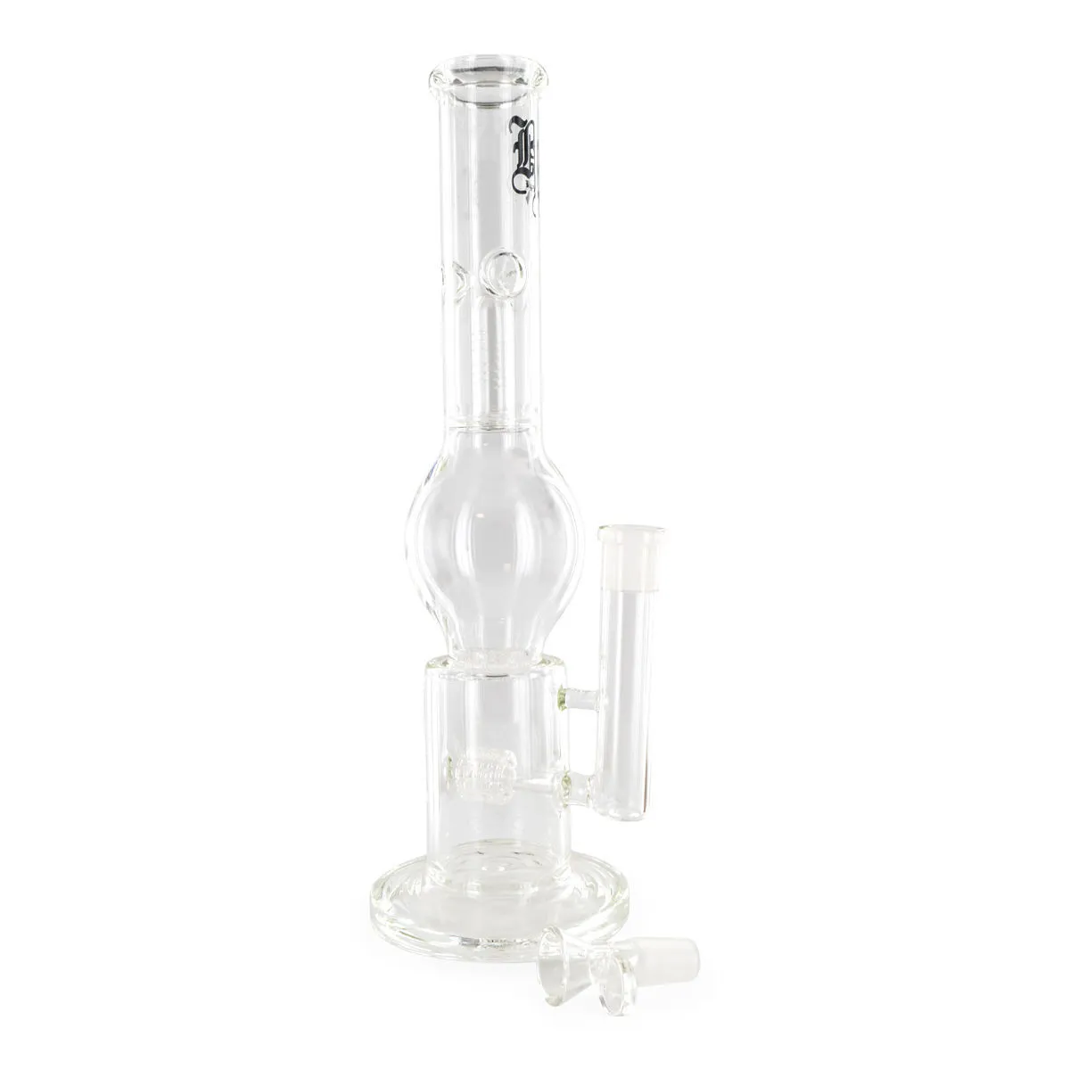 Bong in vetro Black Leaf con triplo percolatore — immagine 3